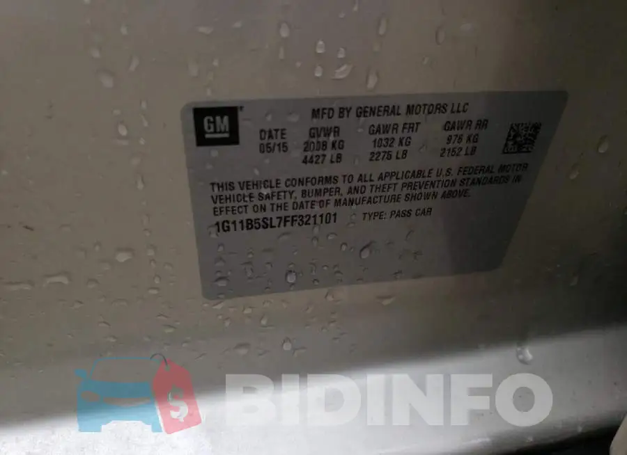 1G11B5SL7FF321101 Photo# 13