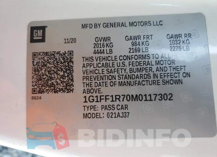 1G1FF1R70M0117302 Photo# 13