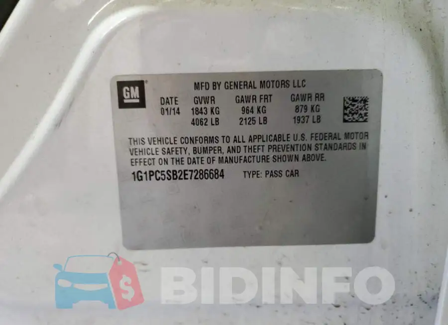 1G1PC5SB2E7286684 Photo# 13