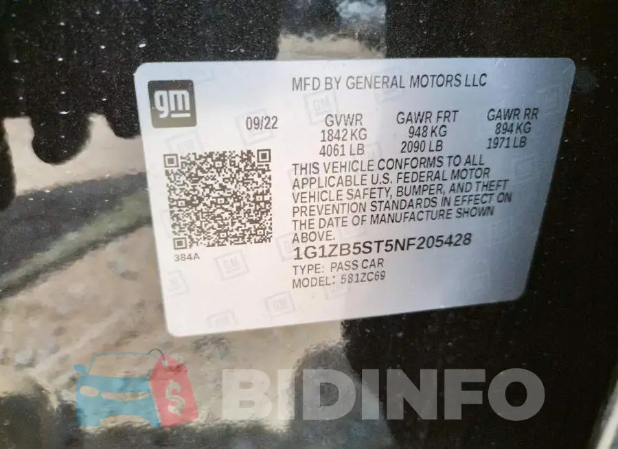 1G1ZB5ST5NF205428 Photo# 12