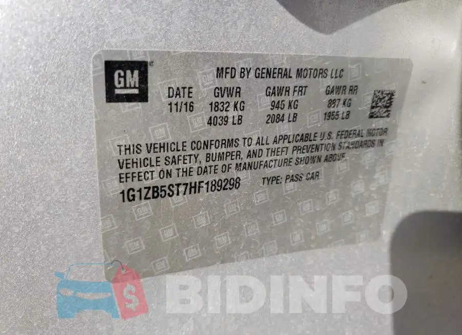1G1ZB5ST7HF189298 Photo# 13
