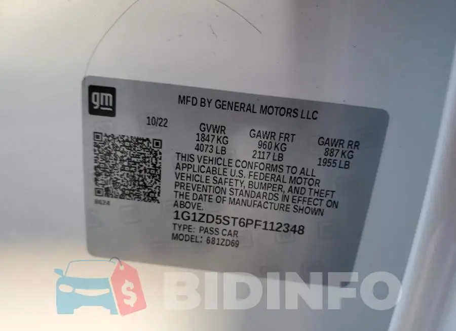 1G1ZD5ST6PF112348 Photo# 12