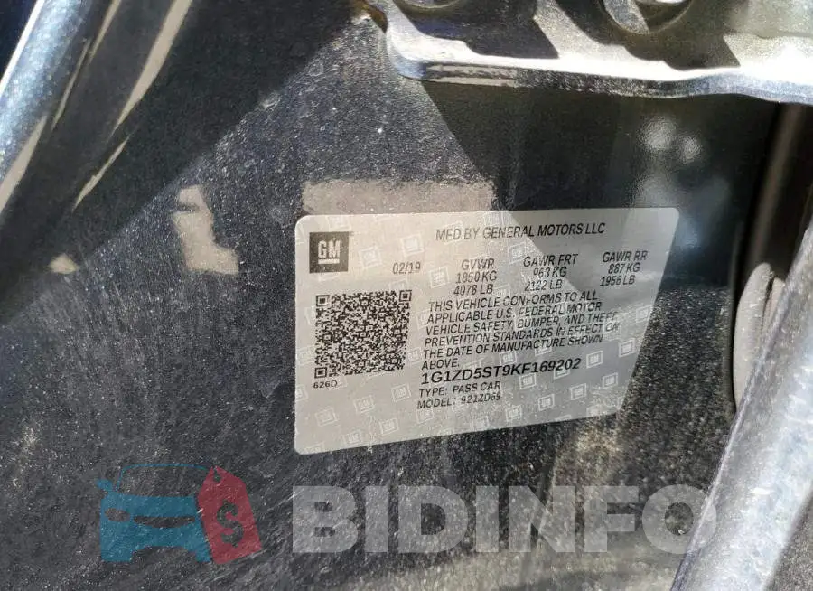 1G1ZD5ST9KF169202 Photo# 12