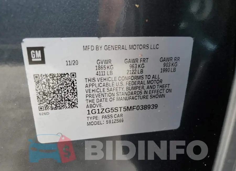 1G1ZG5ST5MF038939 Photo# 12