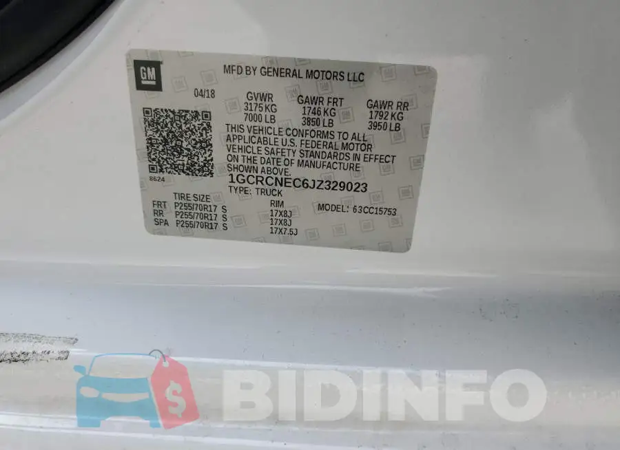 1GCRCNEC6JZ329023 Photo# 13