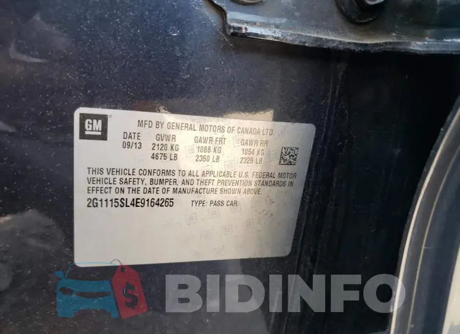 2G1115SL4E9164265 Photo# 12