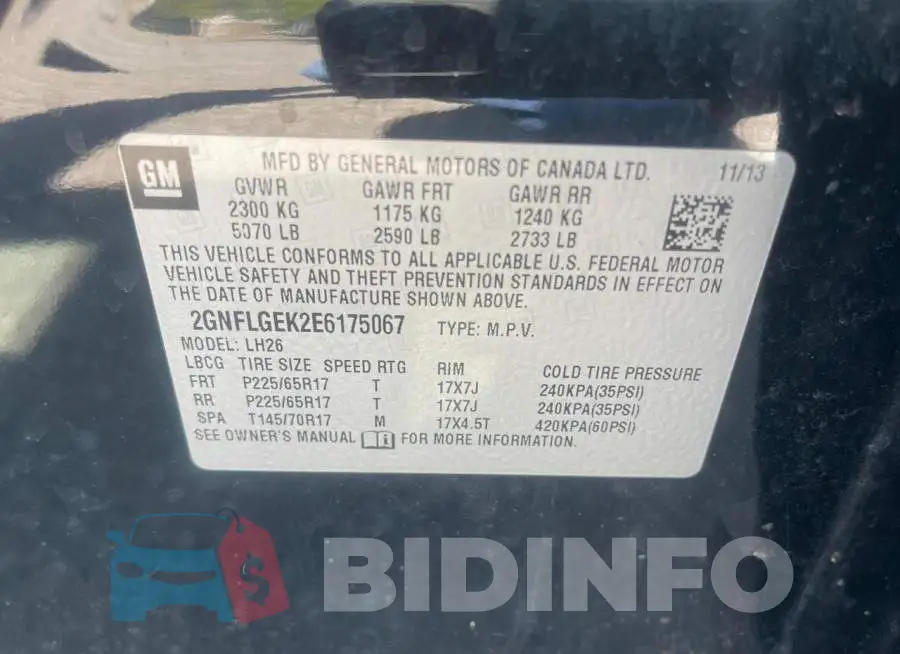 2GNFLGEK2E6175067 Photo# 10