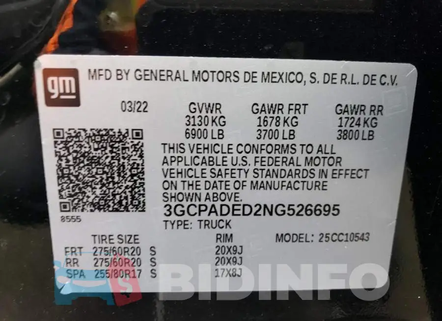 3GCPADED2NG526695 Photo# 12