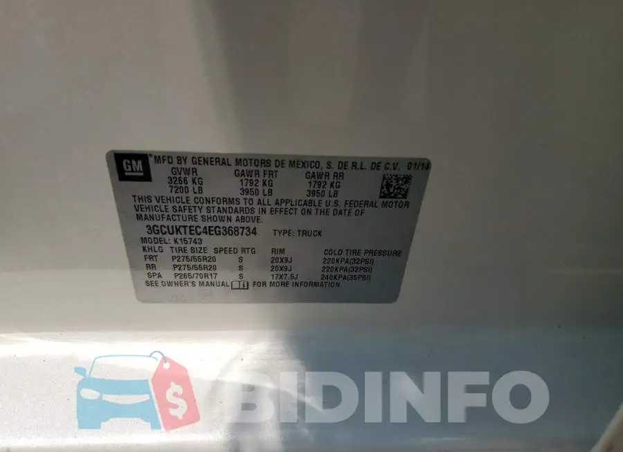3GCUKTEC4EG368734 Photo# 12