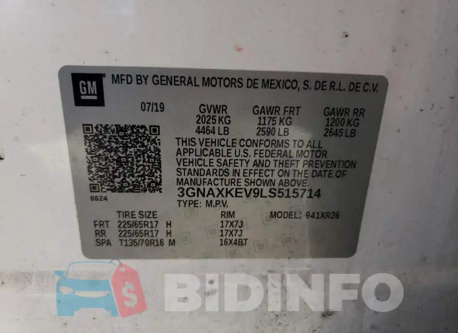 3GNAXKEV9LS515714 Photo# 13