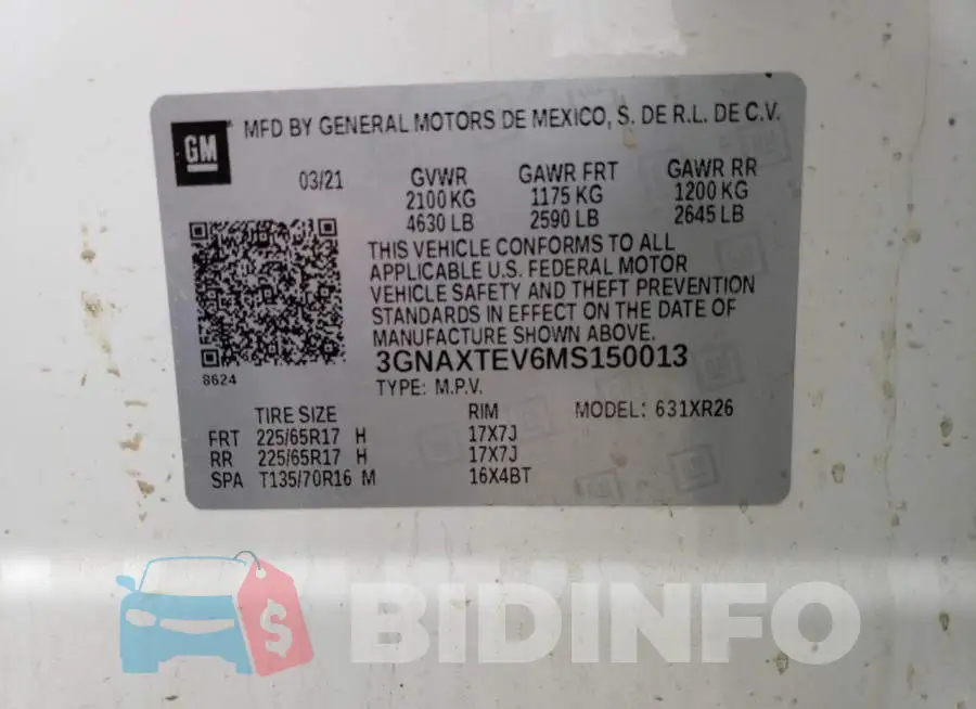 3GNAXTEV6MS150013 Photo# 13
