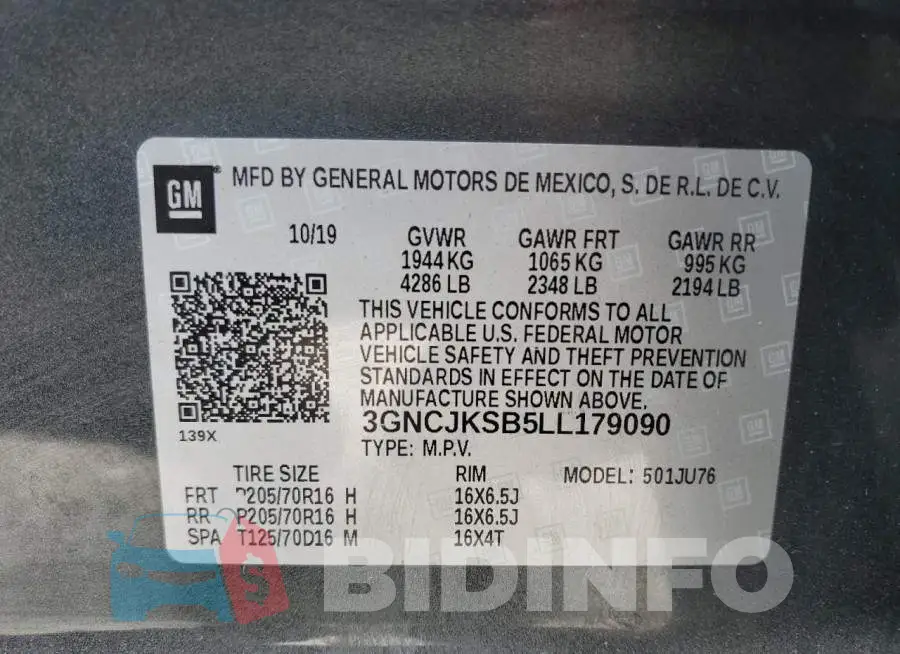 3GNCJKSB5LL179090 Photo# 12