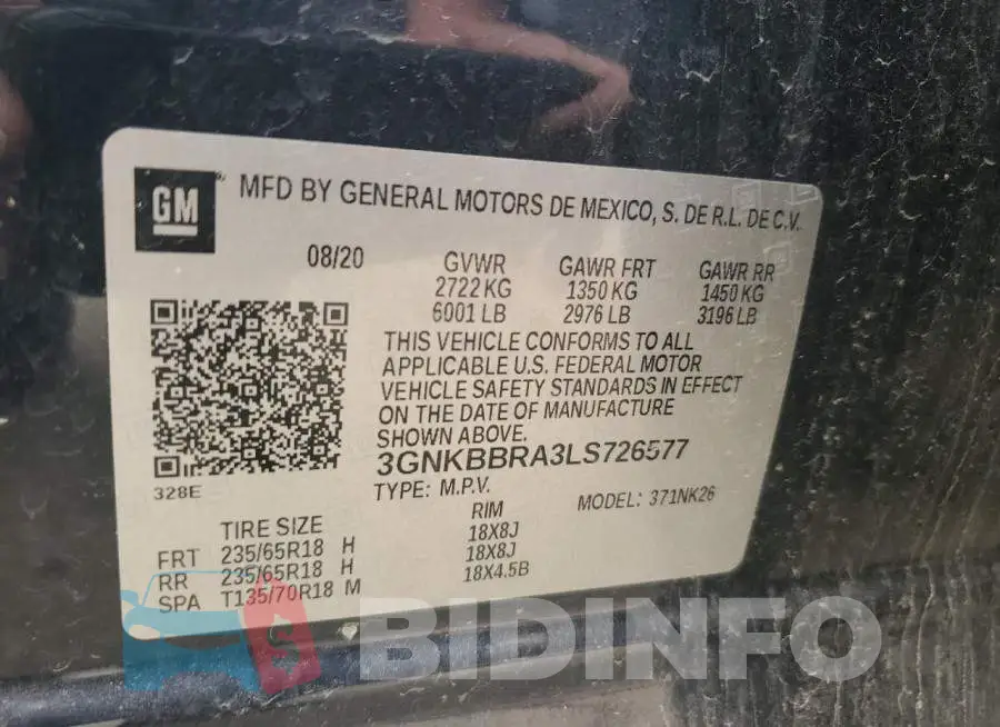 3GNKBBRA3LS726577 Photo# 13