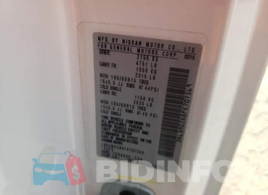 3N63M0ZN8FK707569 Photo# 14