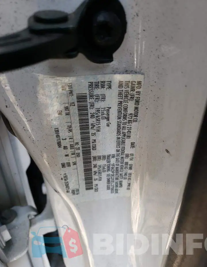 1FADP3E2XEL375933 Photo# 12