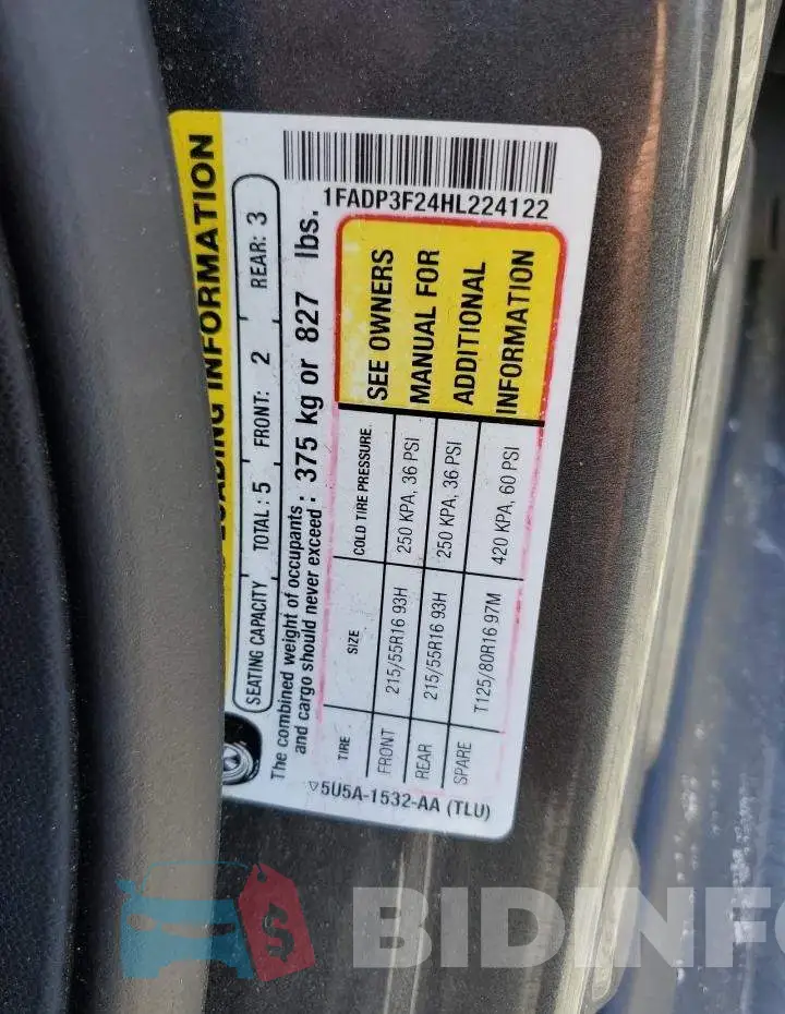 1FADP3F24HL224122 Photo# 12