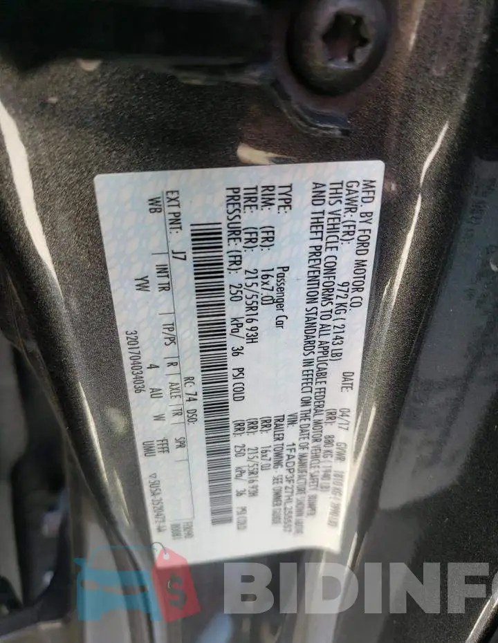 1FADP3F27HL255557 Photo# 13