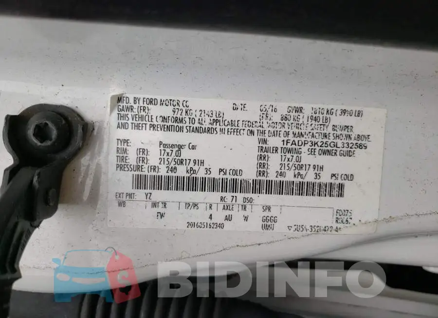 1FADP3K25GL332589 Photo# 13