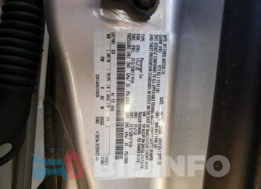 1FADP3K26GL385012 Photo# 12