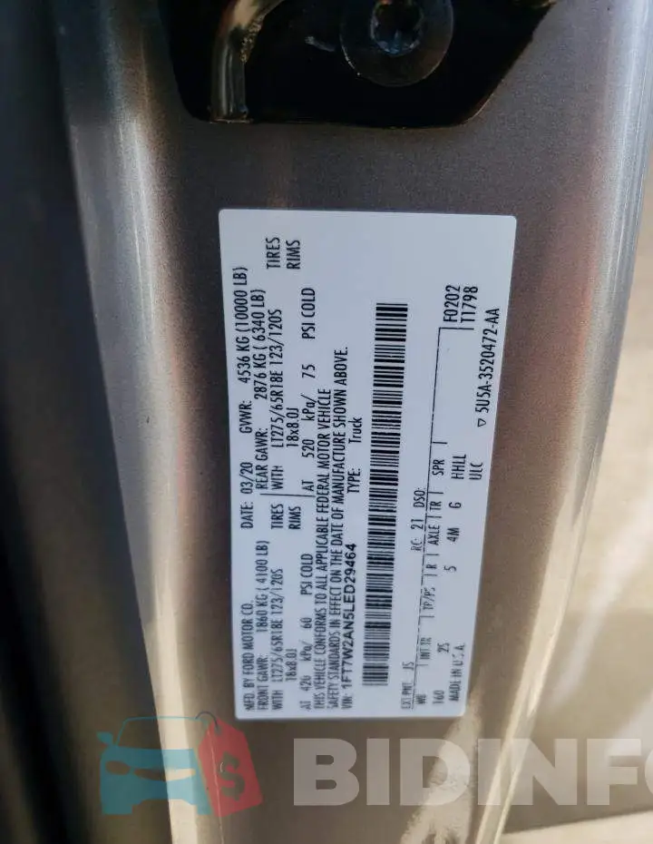 1FT7W2AN5LED29464 Photo# 12
