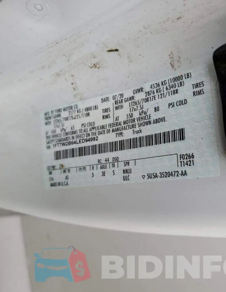 1FT7W2B64LED94992 Photo# 14
