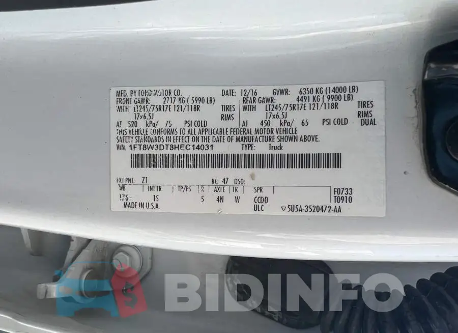 1FT8W3DT8HEC14031 Photo# 10