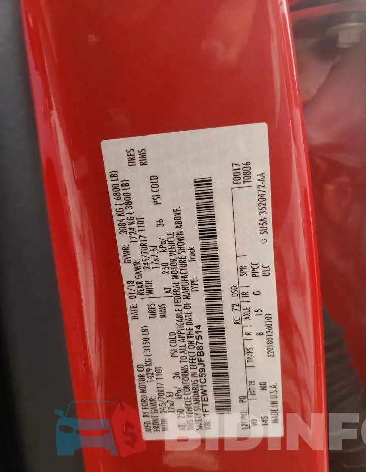 1FTEW1C59JFB87514 Photo# 10