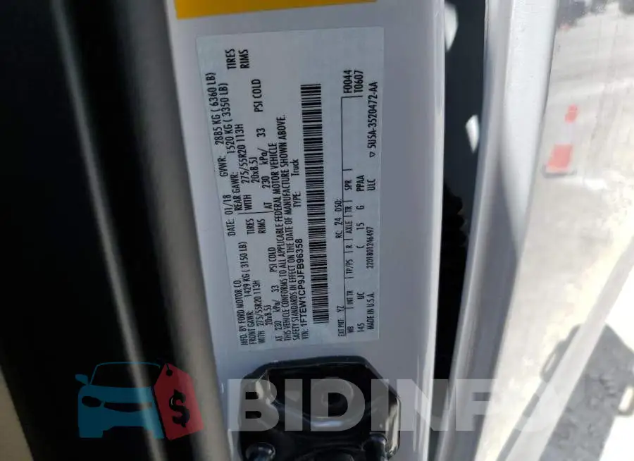 1FTEW1CP9JFB96358 Photo# 12