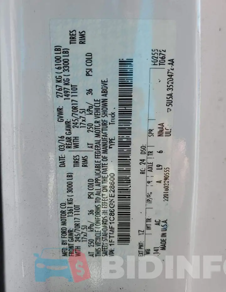 1FTMF1C86GKE28600 Photo# 12