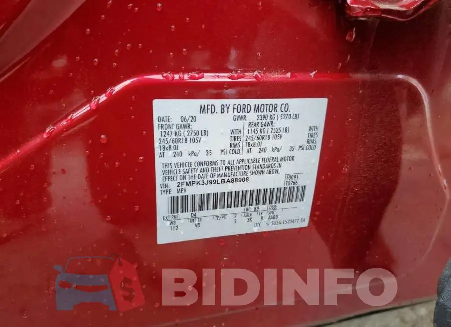 2FMPK3J99LBA88908 Photo# 12