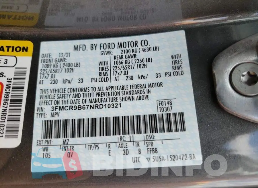 3FMCR9B67NRD10321 Photo# 13