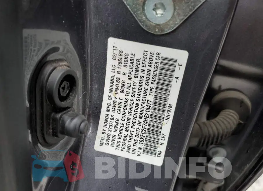 19XFC2F74HE218477 Photo# 12