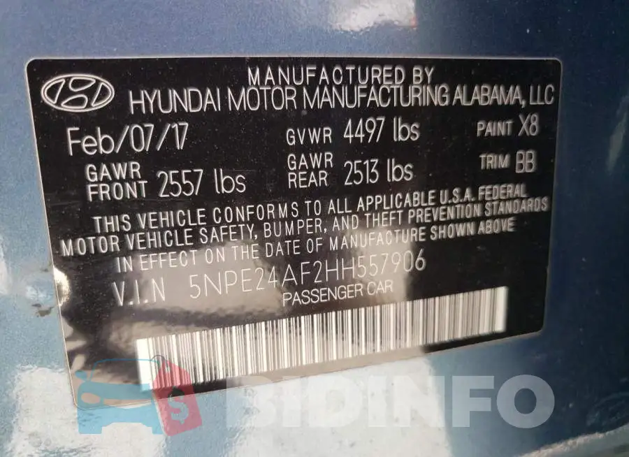 5NPE24AF2HH557906 Photo# 12