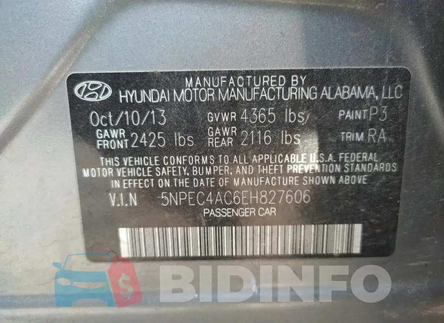 5NPEC4AC6EH827606 Photo# 13