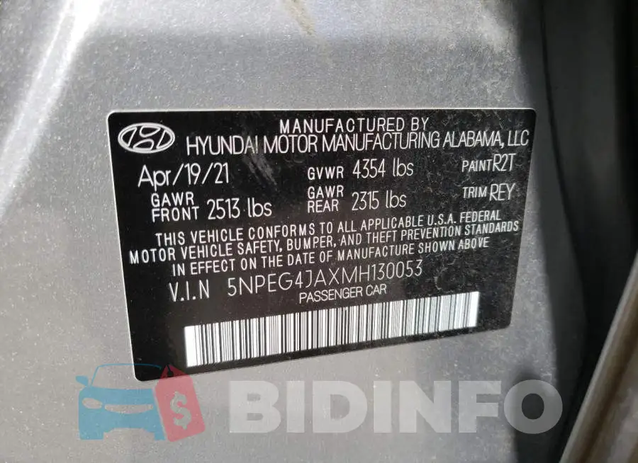 5NPEG4JAXMH130053 Photo# 12