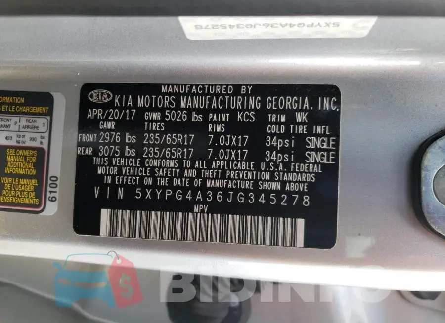 5XYPG4A36JG345278 Photo# 13