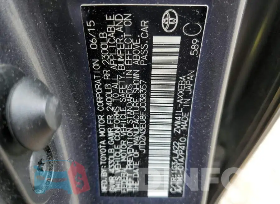 JTDZN3EU8FJ038357 Photo# 12