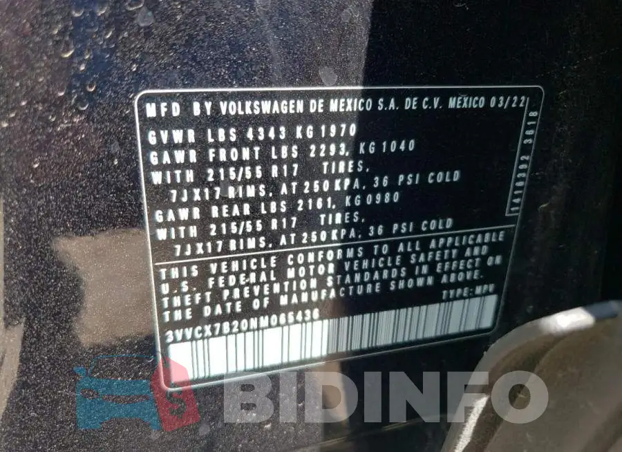 3VVCX7B20NM065436 Photo# 13