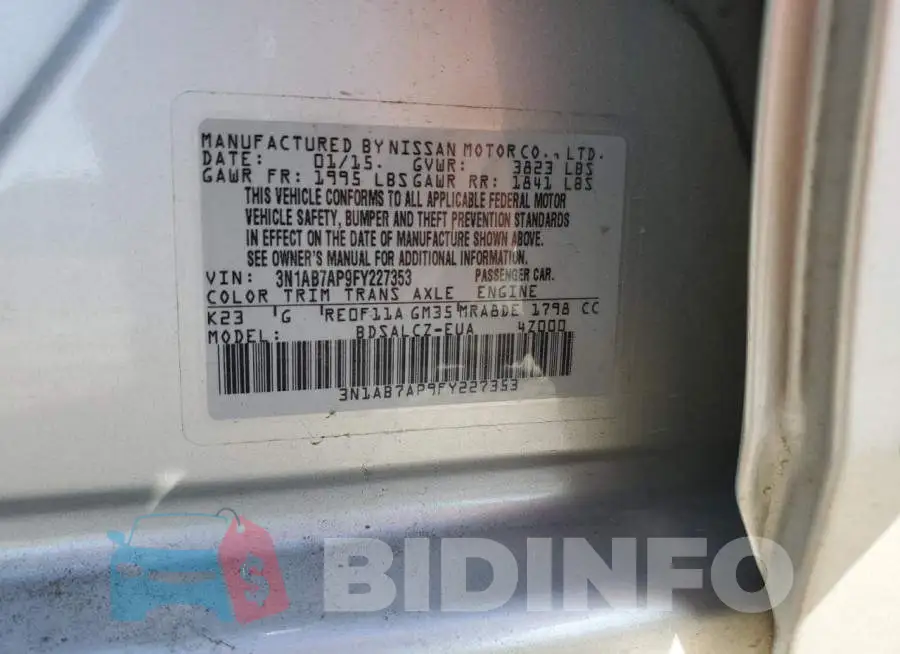 3N1AB7AP9FY227353 Photo# 12