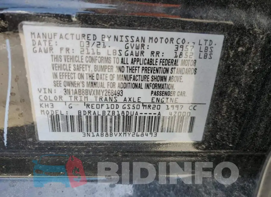 3N1AB8BVXMY268493 Photo# 12