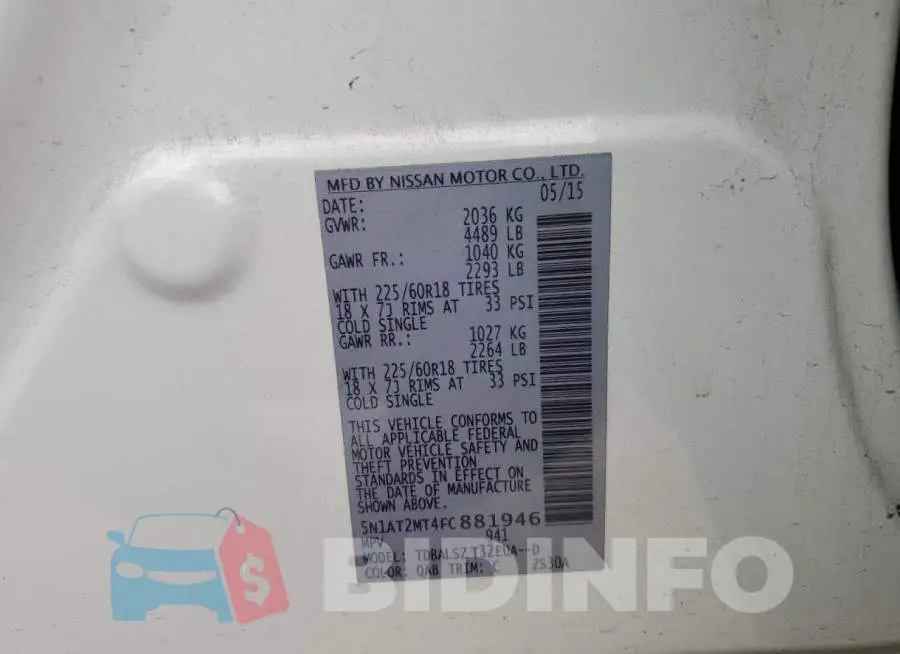 5N1AT2MT4FC881946 Photo# 12