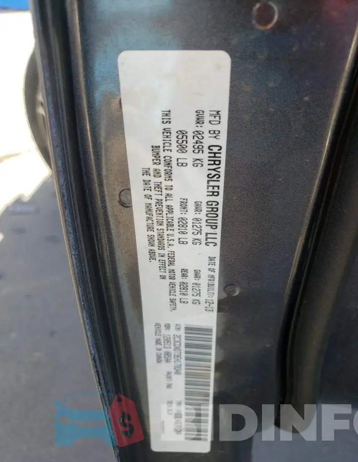 2C3CDXDT9EH178348 Photo# 13
