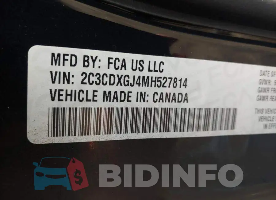2C3CDXGJ4MH527814 Photo# 10