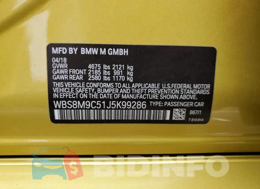 WBS8M9C51J5K99286 Photo# 12