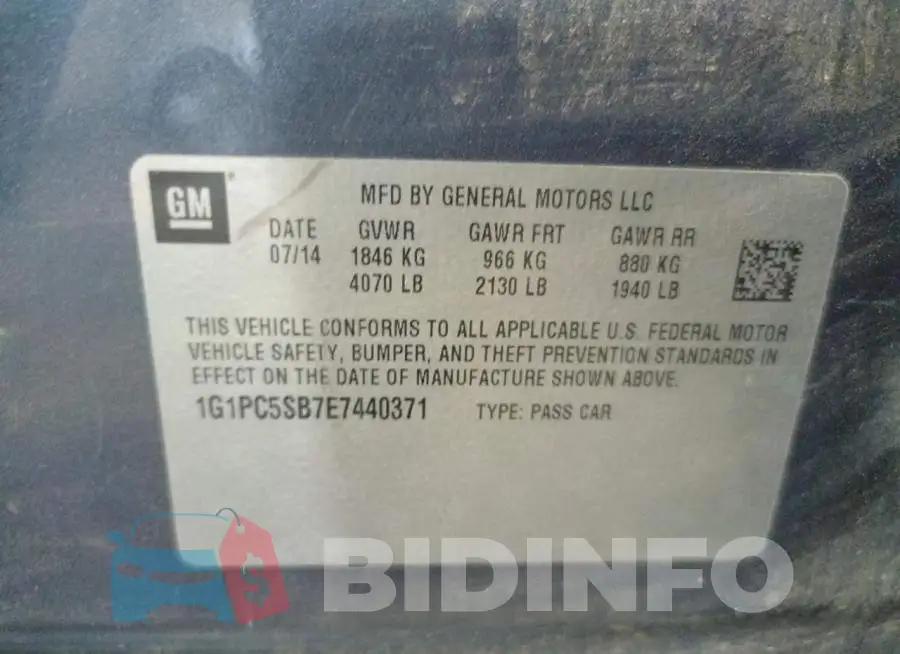 1G1PC5SB7E7440371 Photo# 10