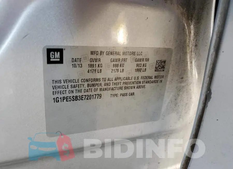 1G1PE5SB3E7201779 Photo# 12