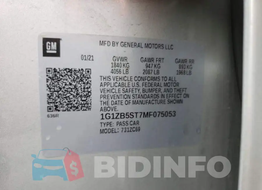 1G1ZB5ST7MF075053 Photo# 12
