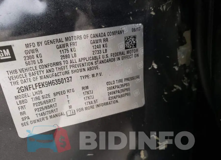 2GNFLFEK9H6350137 Photo# 13