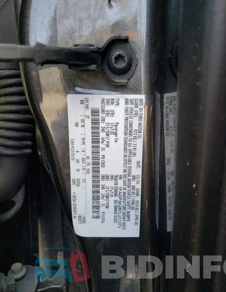 1FADP3K28FL211375 Photo# 13