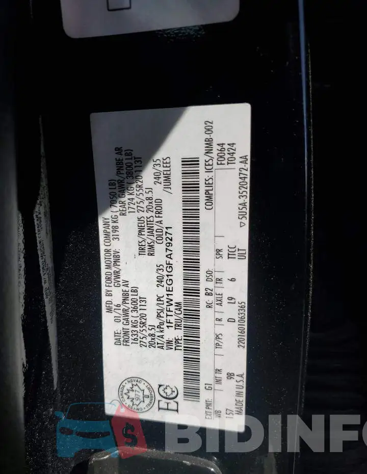 1FTFW1EG1GFA79271 Photo# 12